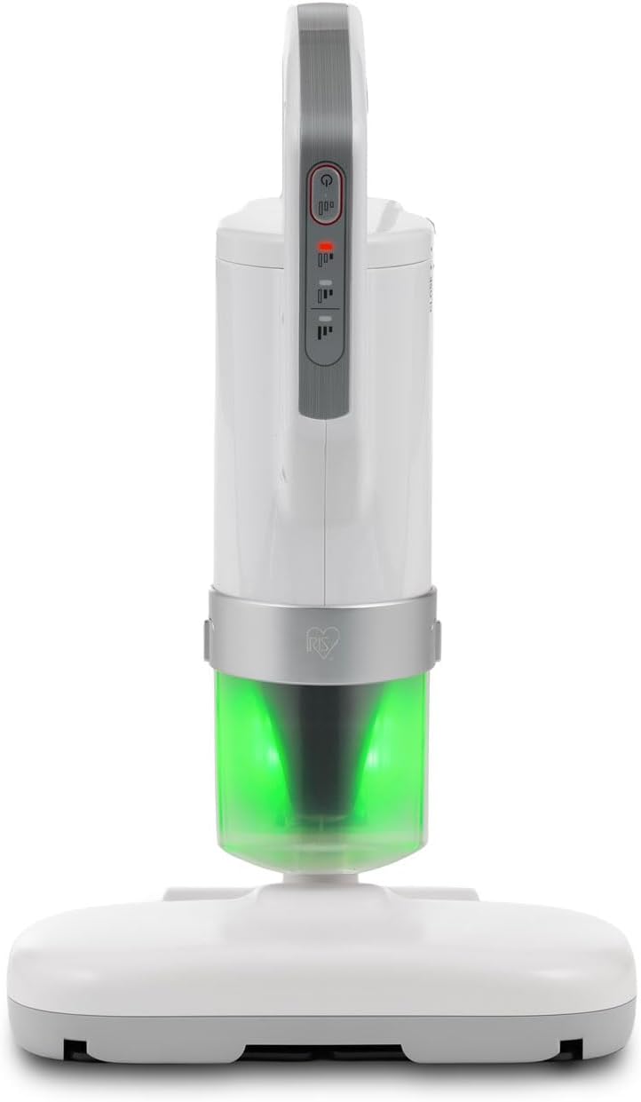 IRIS USA Handheld Corded Mattress Vacuum Cleaner, Dust Sensor, 120V, Pet Hair Remover, 6,500 BPM Agitator, Cyclonic HEPA Filter Sofas, and Upholstery, White