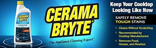 Cerama Bryte Removes Tough Stains Cooktop and Stove Top Cleaner for Glass - Ceramic Surfaces, 18 Ounces, 1 Pack