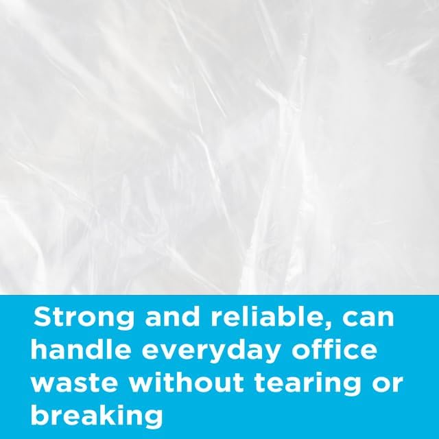 24" x 24" Clear Trash Bags, 6-10 Gallon Trash Bag, 1000 Count, 6 Micron, Value Pack, For Lightweight Trash for Small Wastebaskets, For Home and Office Use