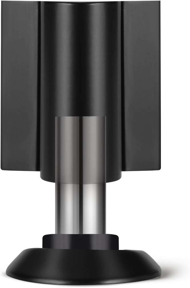 Bak Bo Magnetic Door Stoppers 2 Pack Bottom of Door Holder Keep Door Open No Drilling Magnet Floor Door Stop with Screws and Adhesive Matte Black DS268MB-2