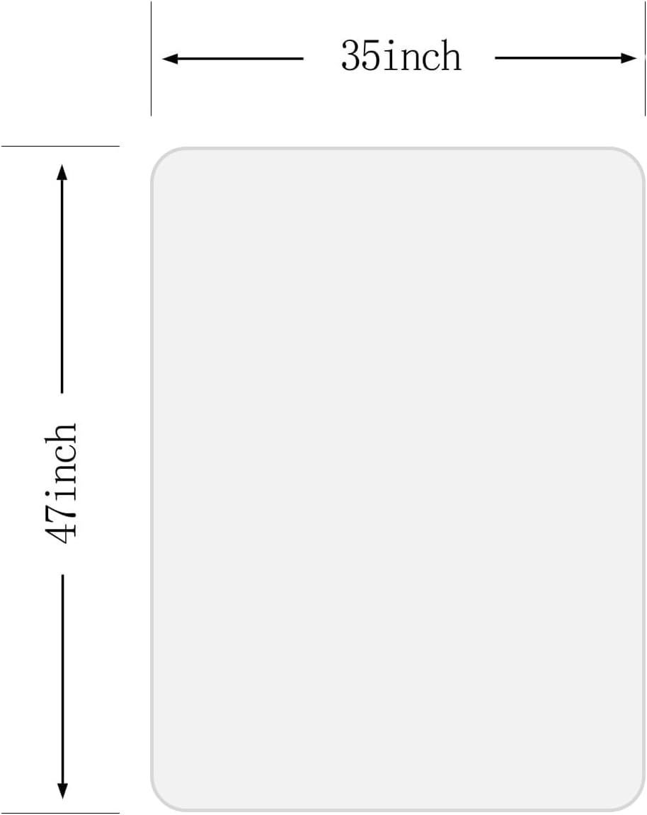 [Upgraded Version] Crystal Clear 1/5" Thick 47" x 35" Heavy Duty Hard Chair Mat, Can be Used on Carpet or Hard Floor