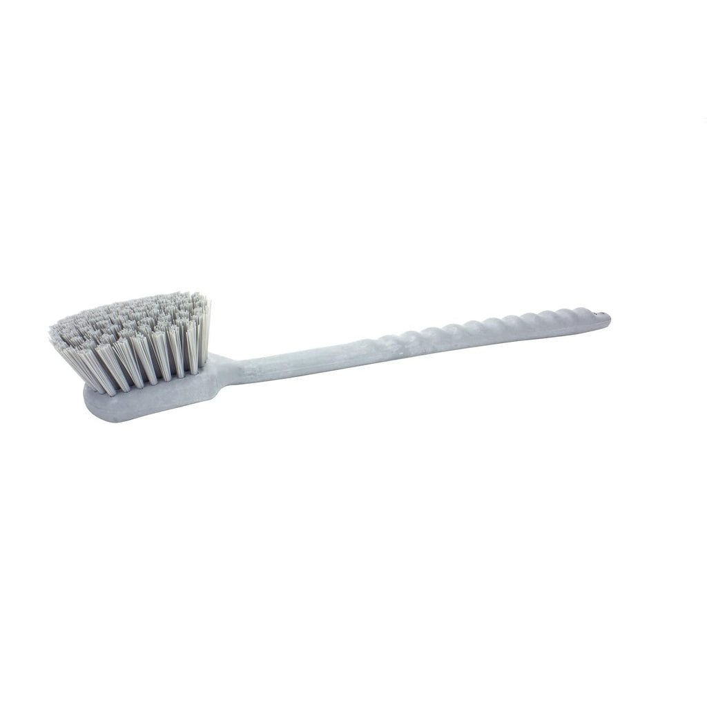 SPARTA 40501EC23 Plastic Large Scrub Brush, Kitchen Brush, Utility Brush With Long Handle For Cleaning, 20 Inches, Gray, (Pack of 6)