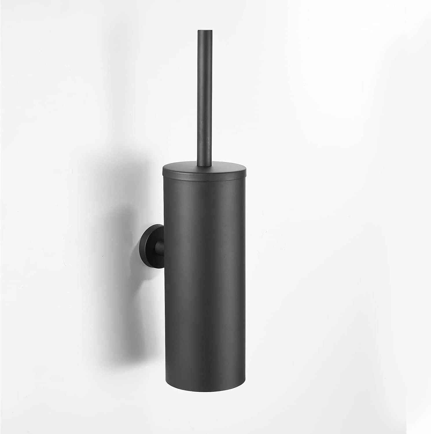 Toilet Brush and Holder Matte Black Toilet Bowl Brush Wall Mounted Toilet Brush with Lid