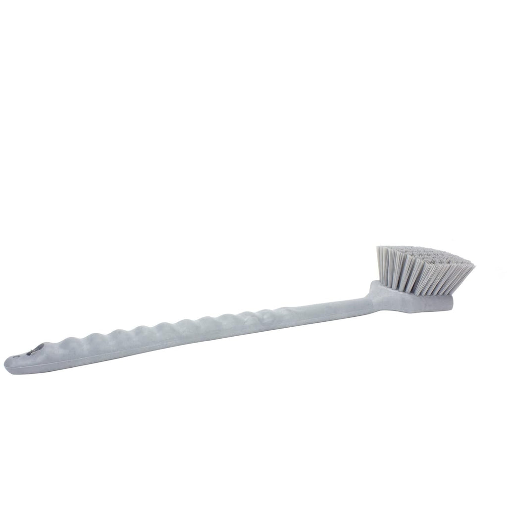 SPARTA 40501EC23 Plastic Large Scrub Brush, Kitchen Brush, Utility Brush With Long Handle For Cleaning, 20 Inches, Gray, (Pack of 6)