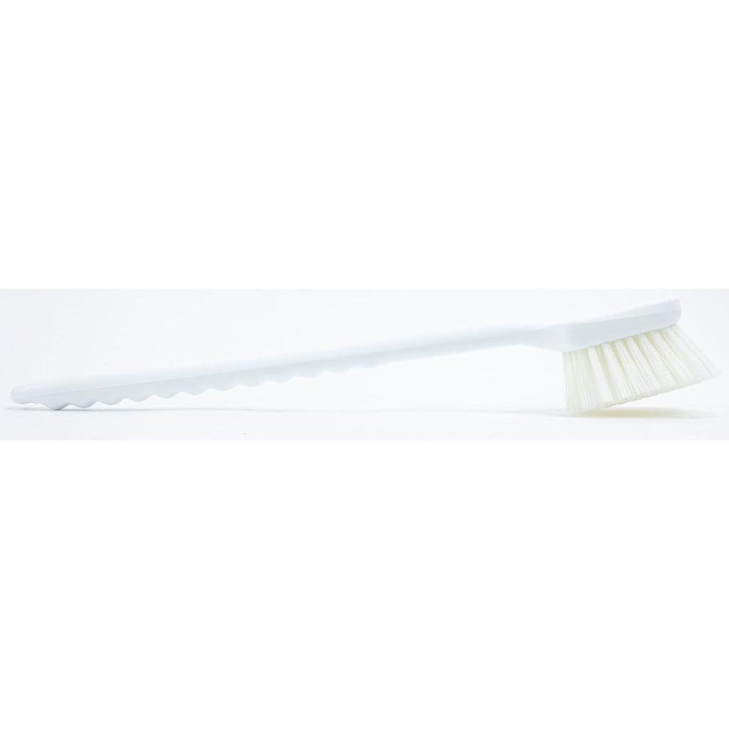 SPARTA 40501EC02 Plastic Large Scrub Brush, Kitchen Brush, Utility Brush With Long Handle For Cleaning, 20 Inches, White, (Pack of 6)