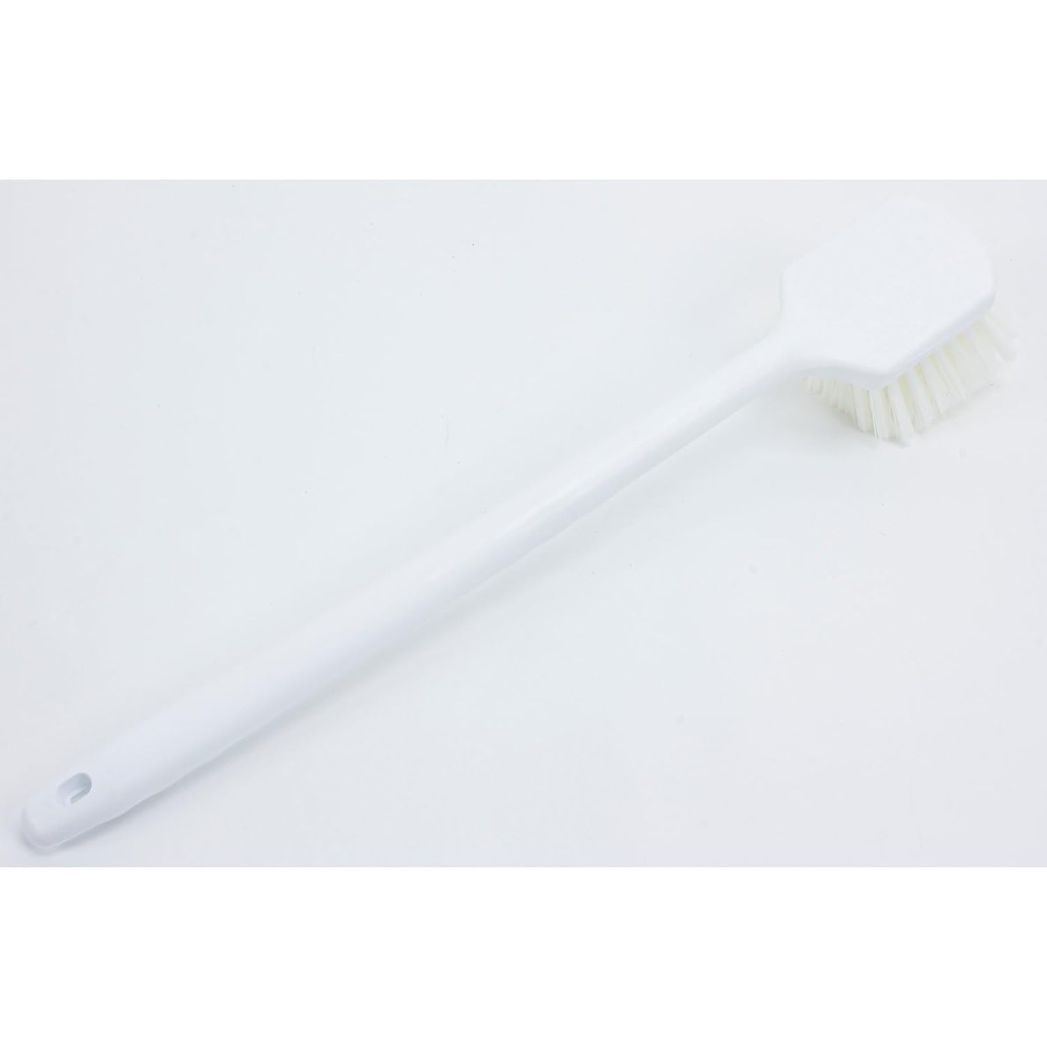 SPARTA 40501EC02 Plastic Large Scrub Brush, Kitchen Brush, Utility Brush With Long Handle For Cleaning, 20 Inches, White, (Pack of 6)