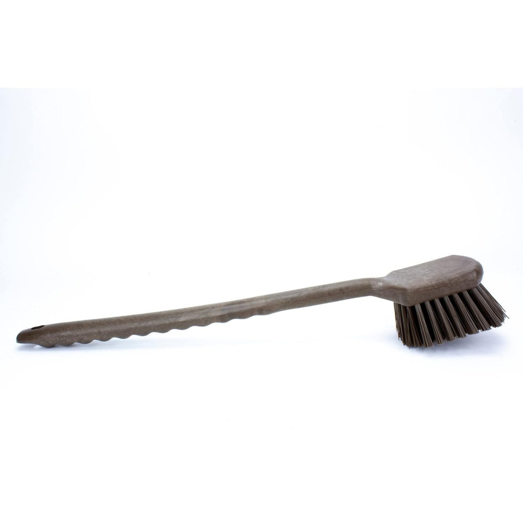 SPARTA 40501EC01 Plastic Large Scrub Brush, Kitchen Brush, Utility Brush With Long Handle For Cleaning, 20 Inches, Brown