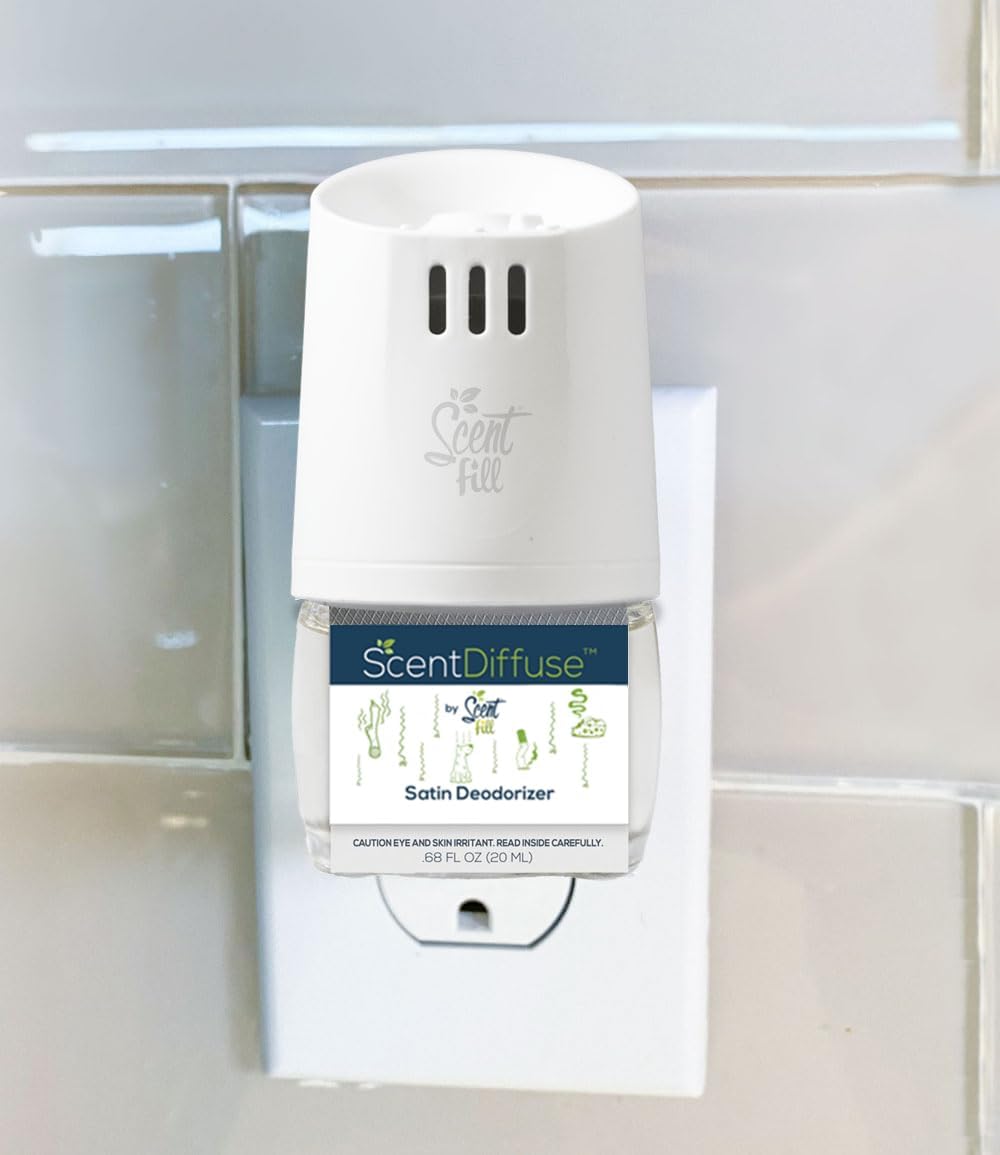 Scent Fill Satin Deodorizer Plug in Air Freshener, 4 Scented Oil Refills