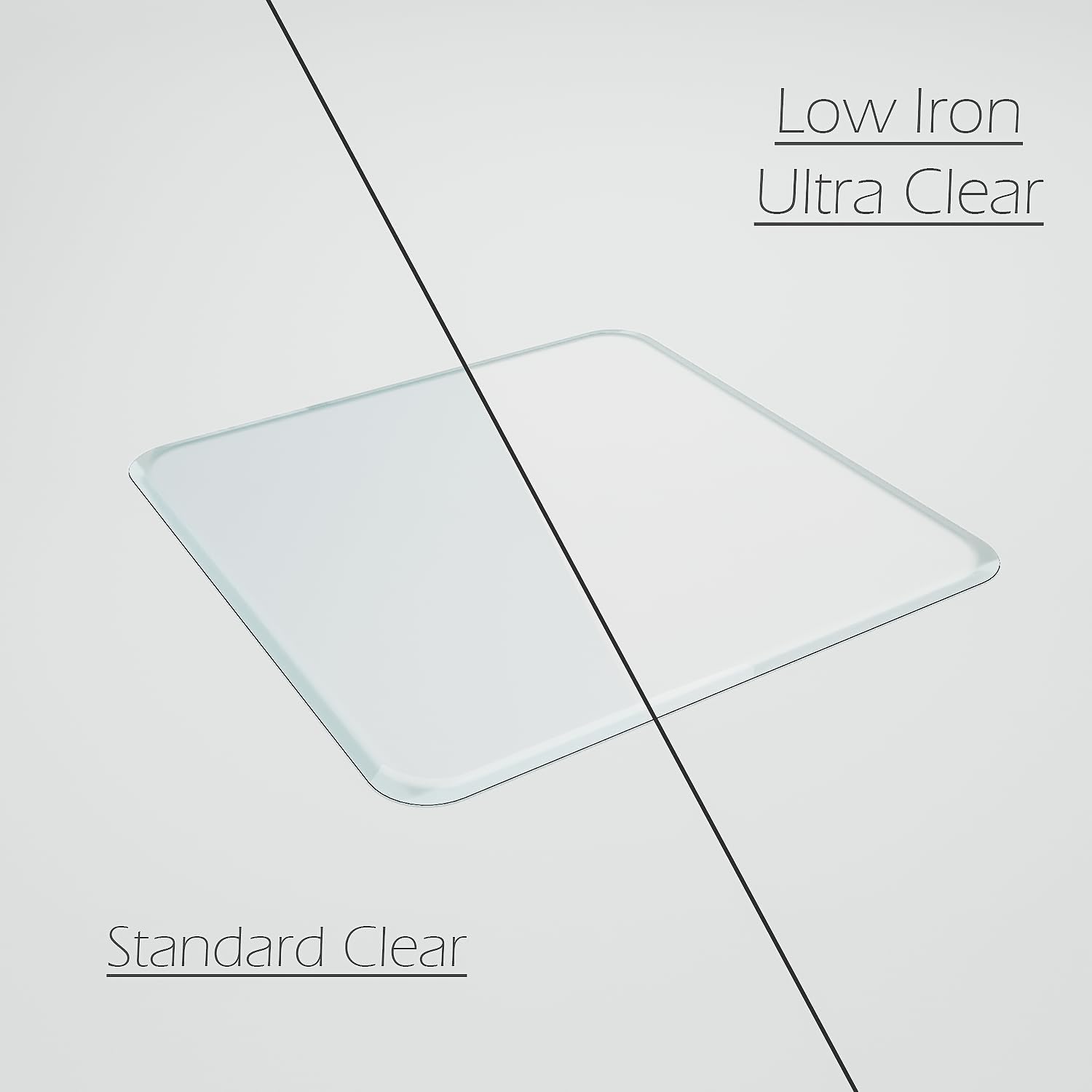 Glass Chair Mat with Exclusive Beveled Edge by Clearly Innovative 1/4” Thick Ultra-Clear Glass, Protect Your Home or Office Floor, Hardwood or Carpet (STARPHIRE, 36" by 46")