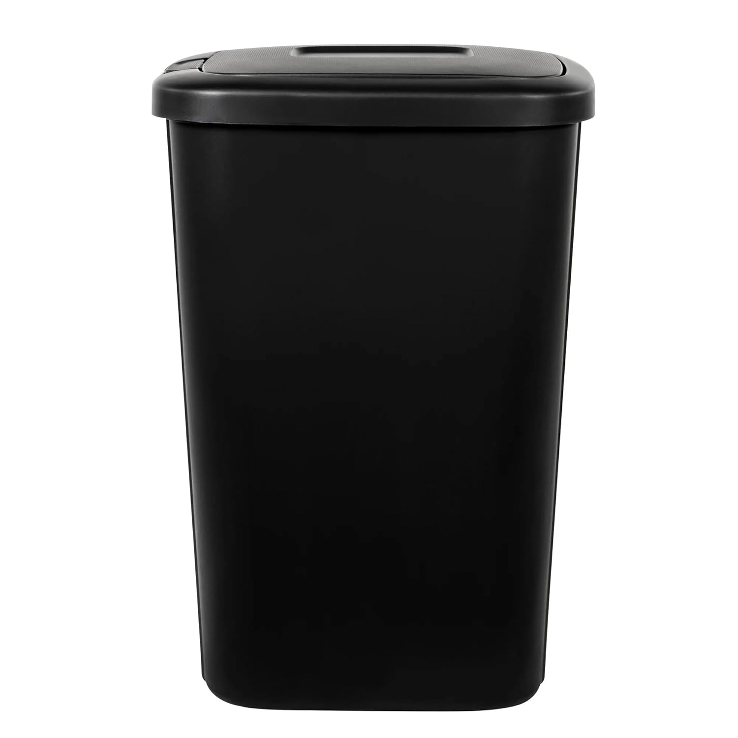 13.3 Gallon Trash Can, Plastic Touch Top Kitchen Trash Can, Black