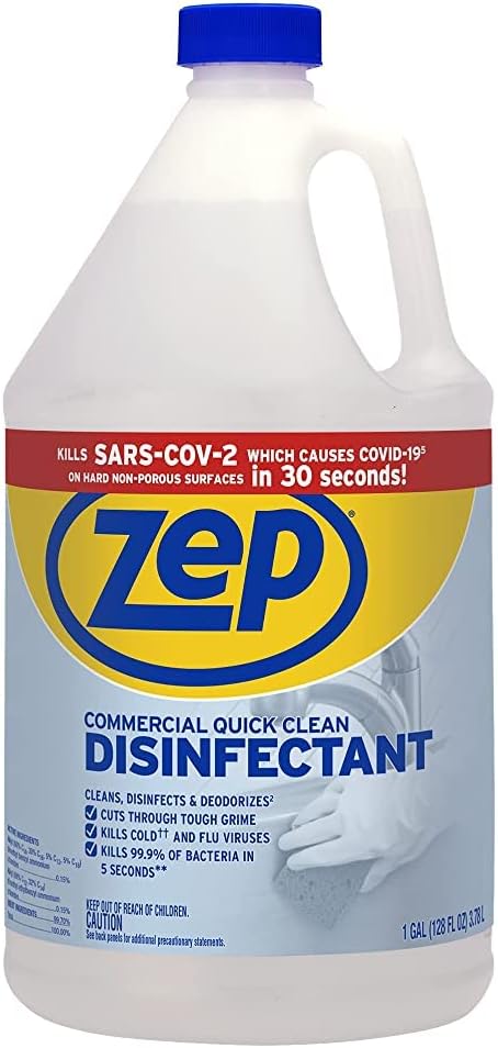 Zep Commercial Quick Clean Disinfectant - 1 Gallon (Case of 2) - ZUQCD128