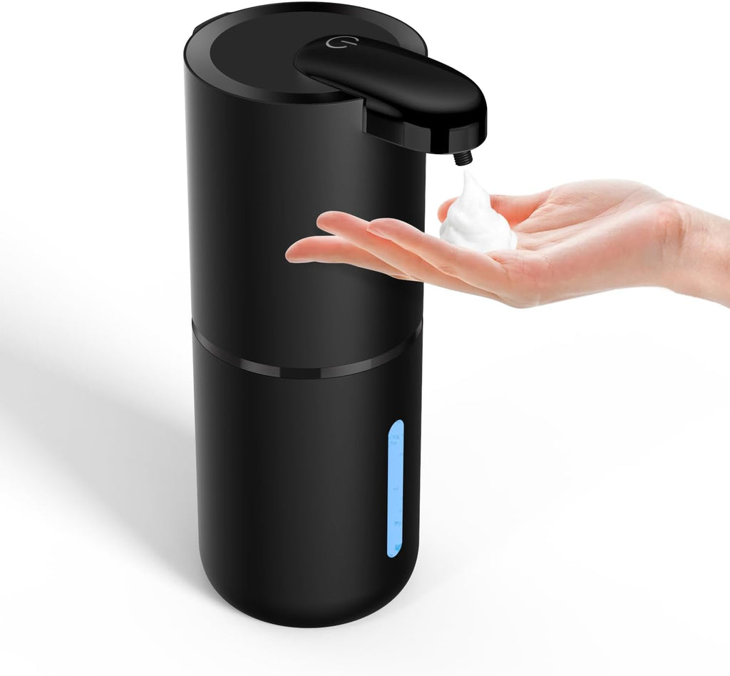 Automatic Foaming Soap Dispenser, Touchless Hand Soap Dispenser Rechargeable, Dish Foaming Liquid Dispenser Electric for Bathroom Countertop, Kitchen and Commercial 12.85 oz/380mL