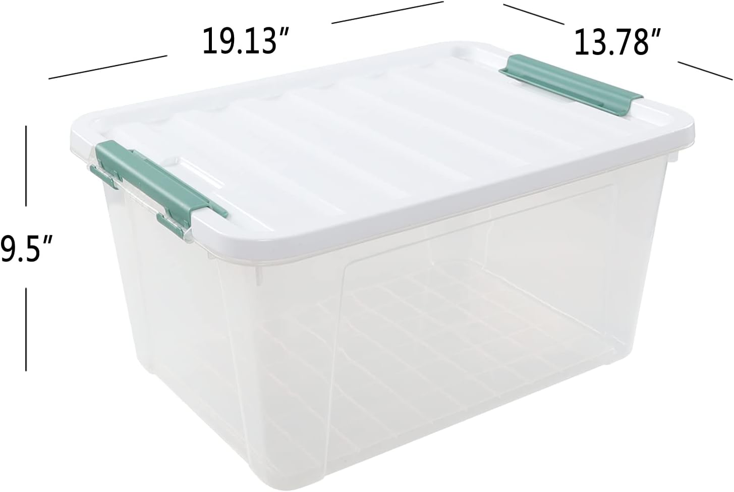 6-Pack 35 L Plastic Storage Box, Latch Storage Box with Lids