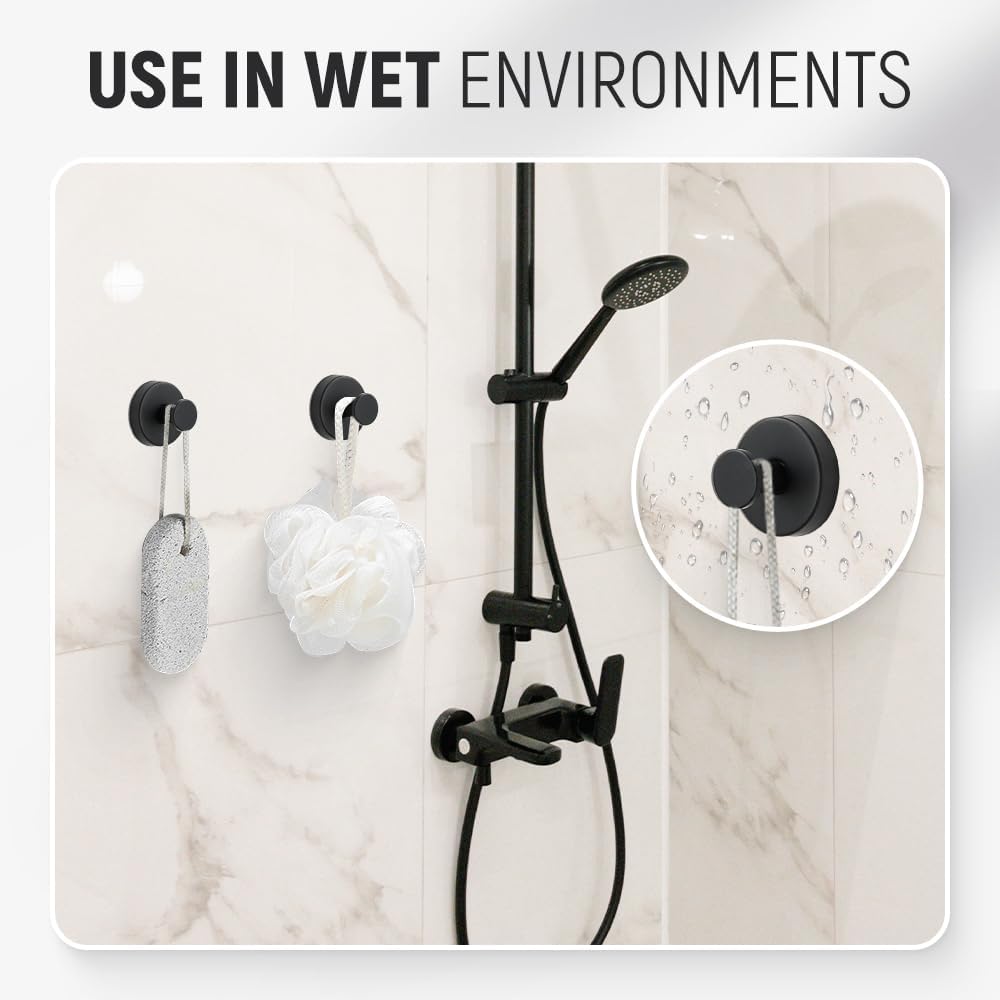 Suction Cup Hooks for Wreaths, 2025 New No Drill Suction Cup Hooks on Glass, Wreath Hanger for Front Door, Rustproof Hook Holder Towel Hook for Window Bathroom Mirrors Tile (2, White A)