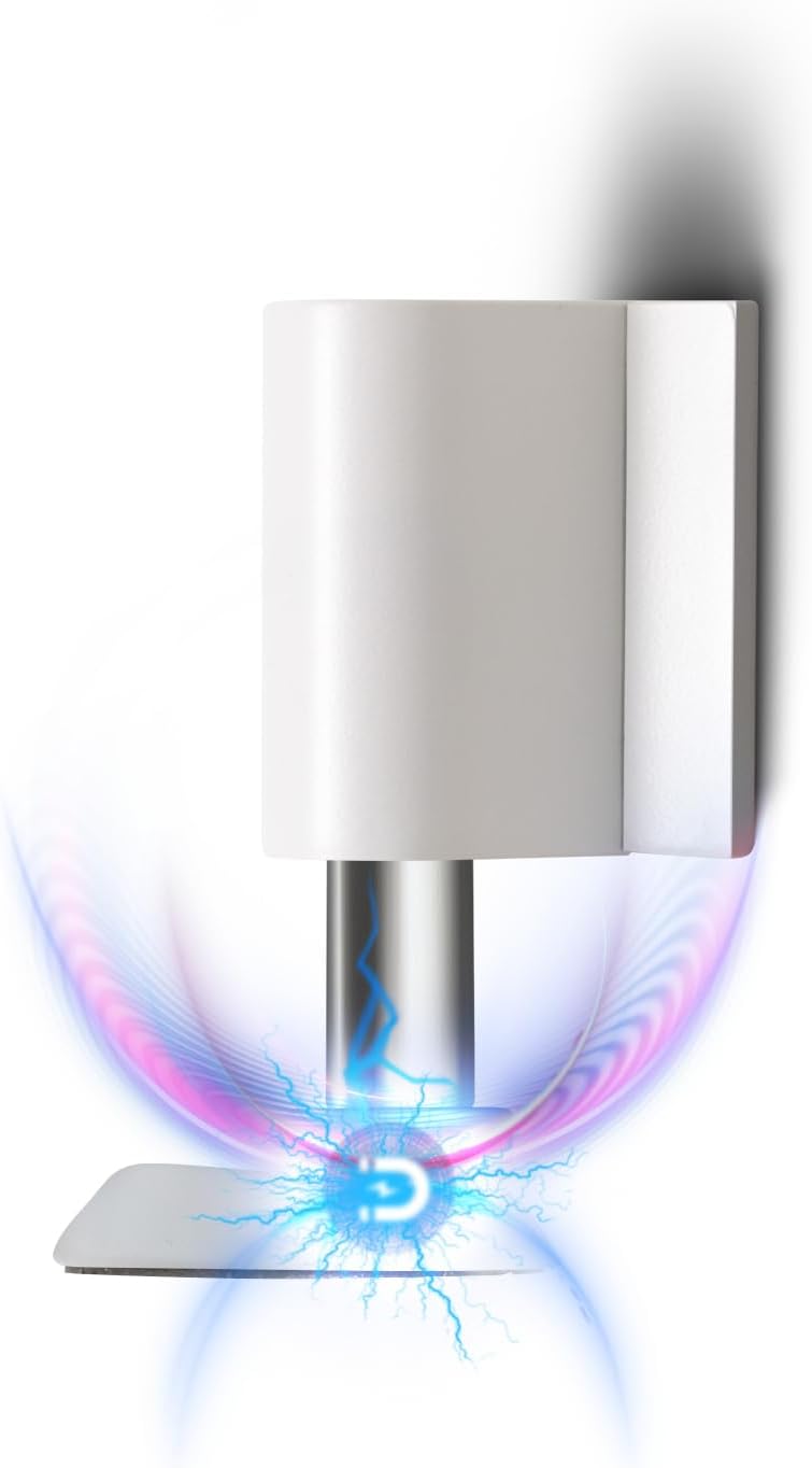 3 Pack Magnetic Door Stoppers Retractable Bottom of Door Holder No Drilling Mount Floor Door Stop with Screws and Adhesive Catch Door Keep Door Open White WT-3