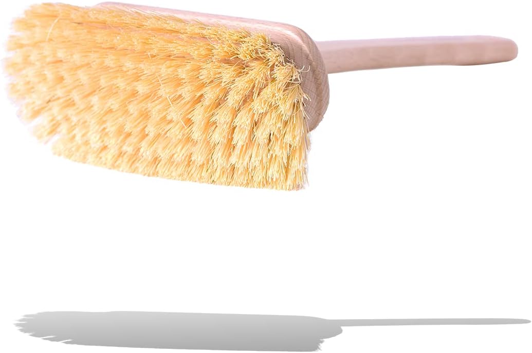 Valentino Garemi Tub Scrub Brush – Real Tampico Fibers – Cleaning Bathtubs, Tile Showers, Sinks, Hot Tub, Laundry Room, Bathroom Floor Tile – Made in Germany