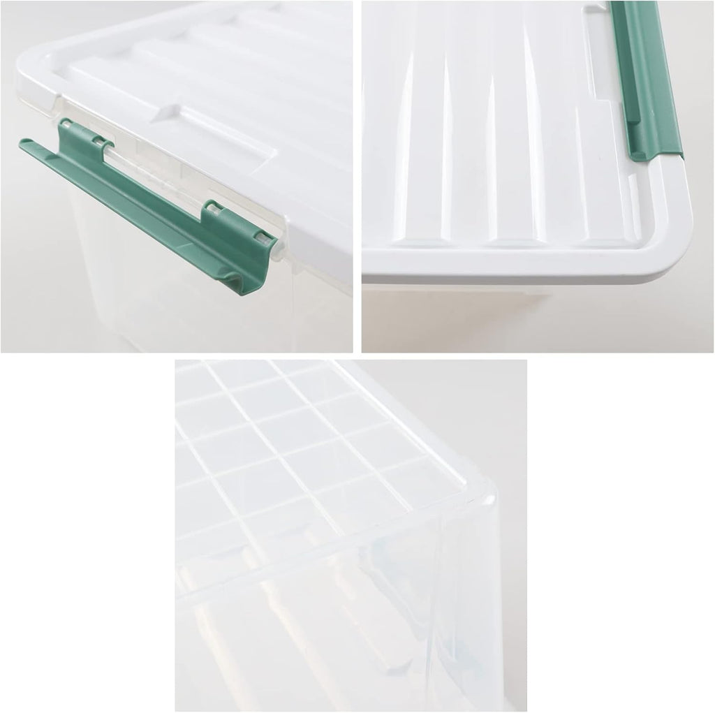 6-Pack 35 L Plastic Storage Box, Latch Storage Box with Lids