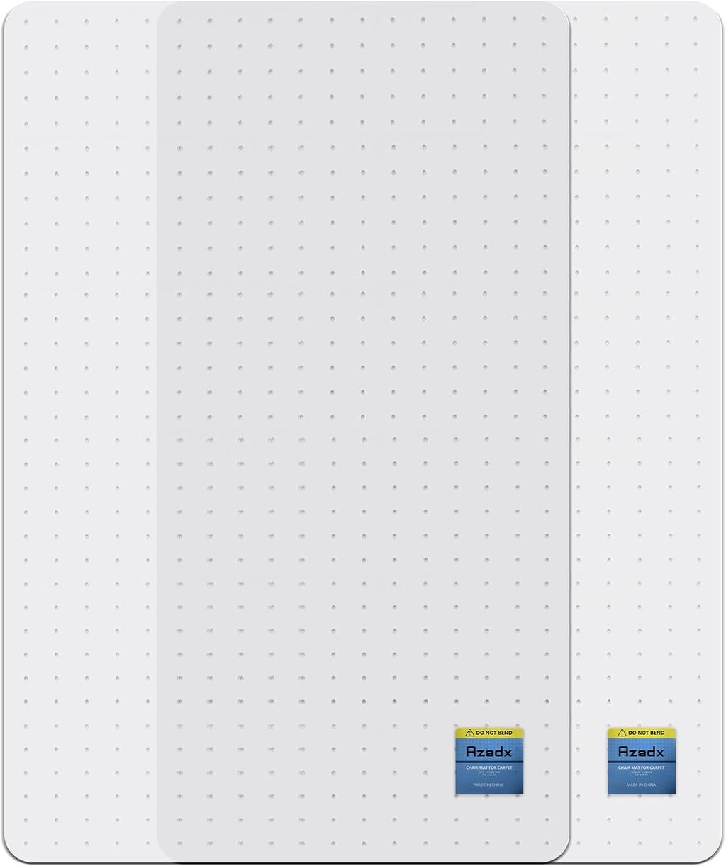 Azadx Heavy Duty Office Chair Mat for Carpet 36" x 55" Hard Material Chair Mat for Carpeted Floor Non-Slip Carpet Protector for Office Easy Glide Desk Floor Mat for Office Chair on Carpets 2 Pack