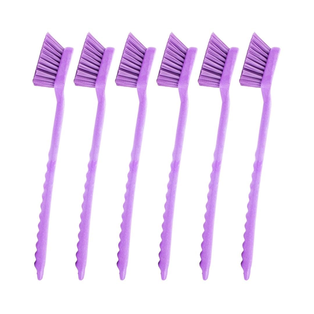 SPARTA 40501EC68 Plastic Large Scrub Brush, Kitchen Brush, Utility Brush With Long Handle For Cleaning, 20 Inches, Purple, (Pack of 6)