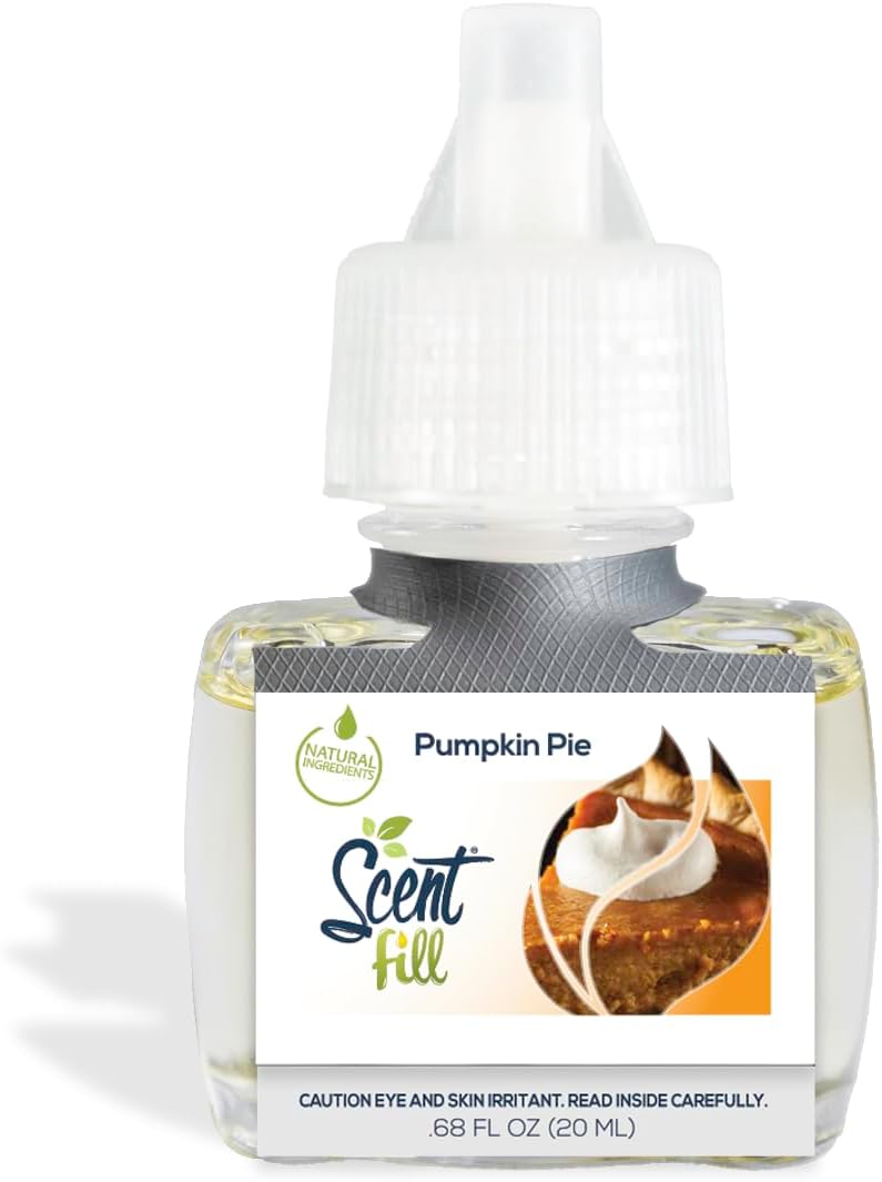 Scent Fill Pumpkin Pie Plug in Air Freshener, Scented Oil Refills, 2 Refills + Diffuser