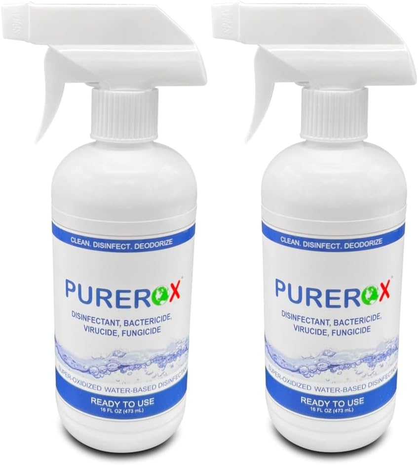 disinfectant (16oz, 2pk) Eliminate 99.9999% MRSA, Norovirus, Viruses, Fungus, Bacteria. Hospital Grade. Safe for Use Anywhere. No residue. Suitable for All Surfaces.