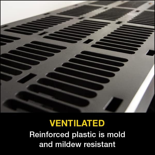 CX Black & Yellow, Shelving Unit and Heavy Duty Storage Containers, Extremely Durable (Shelf + 27 Gallon Container (4-Pack))