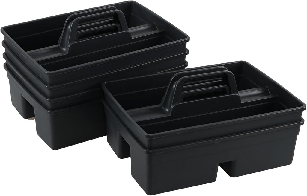 6 Packs Plastic Cleaning Tool Caddy with Handle, Cleaning Supply Carry Caddy for Cleaning Products