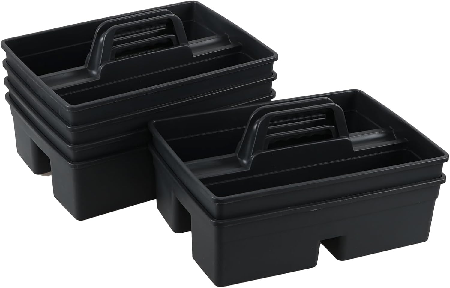 6 Packs Plastic Cleaning Tool Caddy with Handle, Cleaning Supply Carry Caddy for Cleaning Products