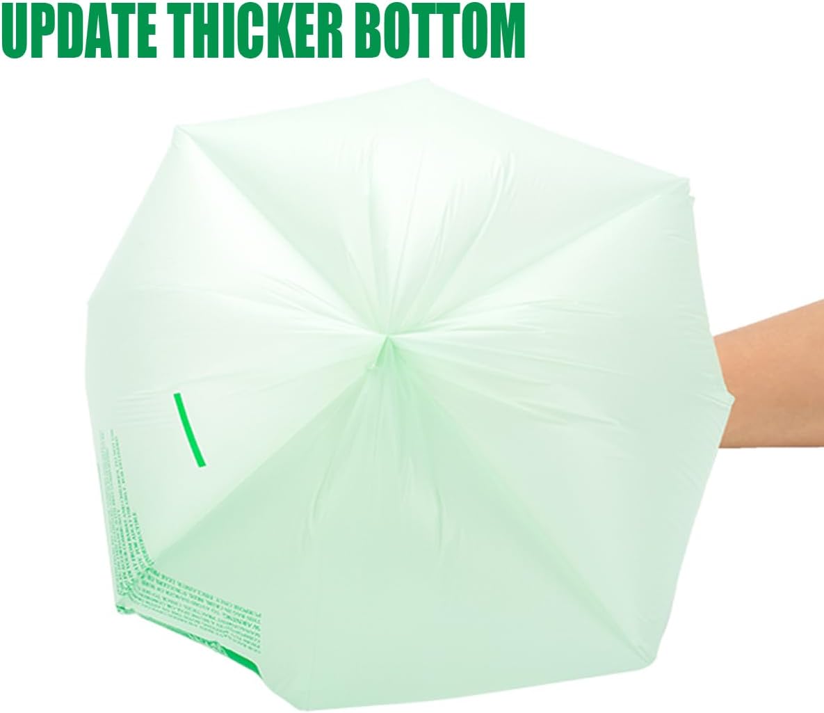 4-6 Gallon Flap Tie Compostable Trash Bags, 76 Count, Kitchen Compost Bags, Sturdy Biodegradable Garbage for Food Scrap Waste, ASTM D6400, US BPI Certified