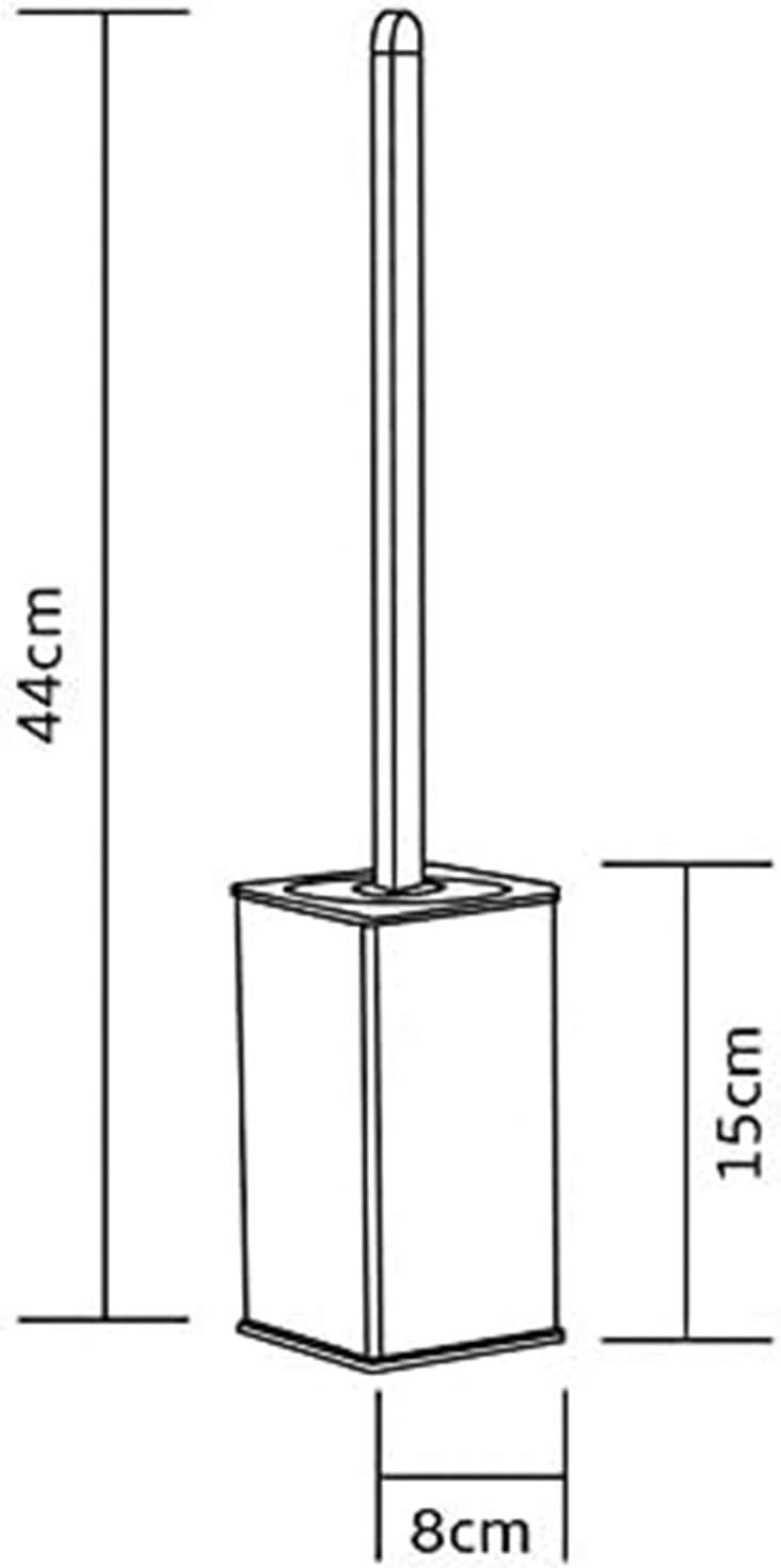 Toilet Brush Holder Stainless Steel 304 Standing Gold Square Toilet Brush Holder for Bathroom Storage and Organization (Gold)