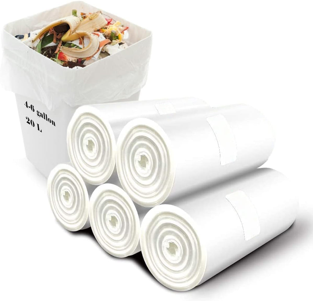 100 Count 4 Gallon Small Biodegradable Trash Bags 20L Leakage-Free Waste Basket Trash Bags Compost Garbage Bag Trash Can Liners for Kitchen, Restaurant, Office, Bedroom, Bathroom