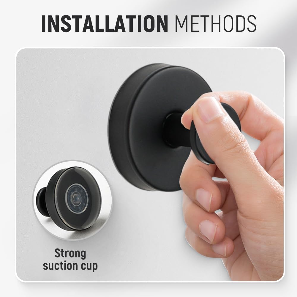 Suction Cup Hooks for Wreaths, 2025 New No Drill Suction Cup Hooks on Glass, Wreath Hanger for Front Door, Rustproof Hook Holder Towel Hook for Window Bathroom Mirrors Tile (2, White A)