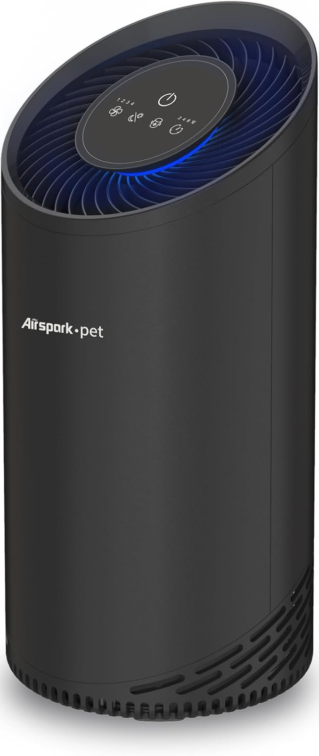 Pet Air Purifiers for Home Pets in Bedroom and Large room. Washable Pet Pre-Filter HEPA Air Purifier for Pet Hair Dander Odors, Filter 99.99% Smoke Dust Dander Pollen, Night Light Sleep Mode