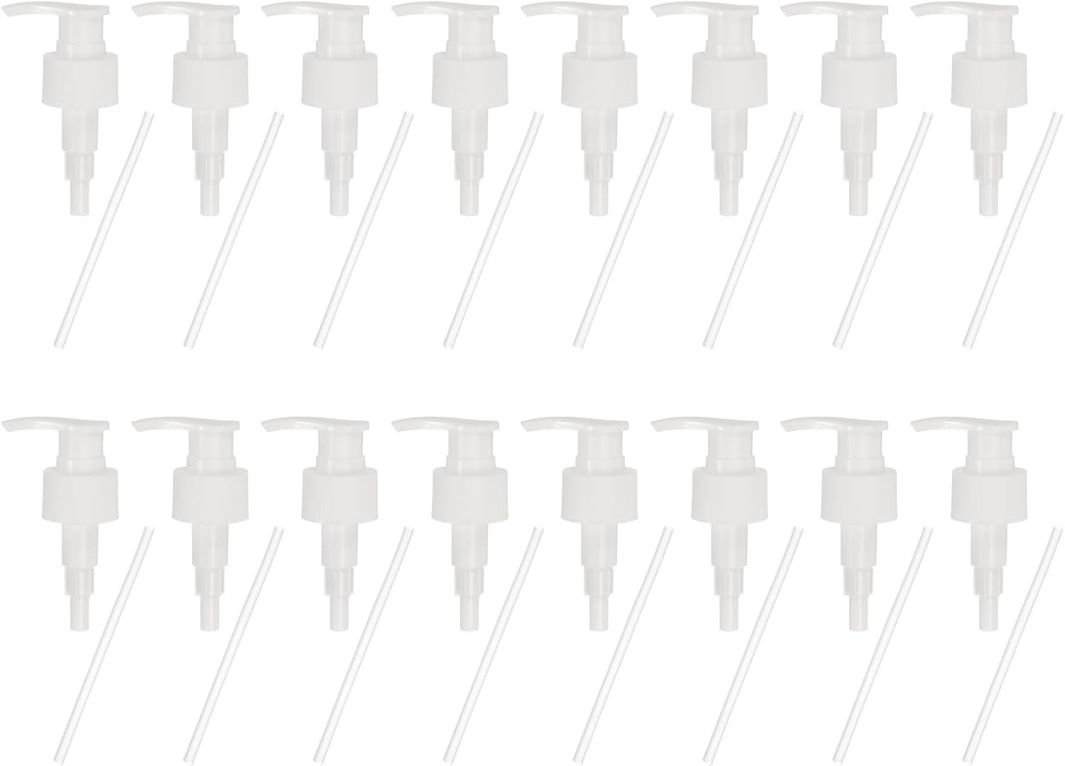 uxcell 16 Pcs Soap Dispenser Pump Heads Soap Dispensers Top Pumps Replacement Switch Pumphead for Standard 24/420 Neck Size Lotion Shampoo Bottle, White