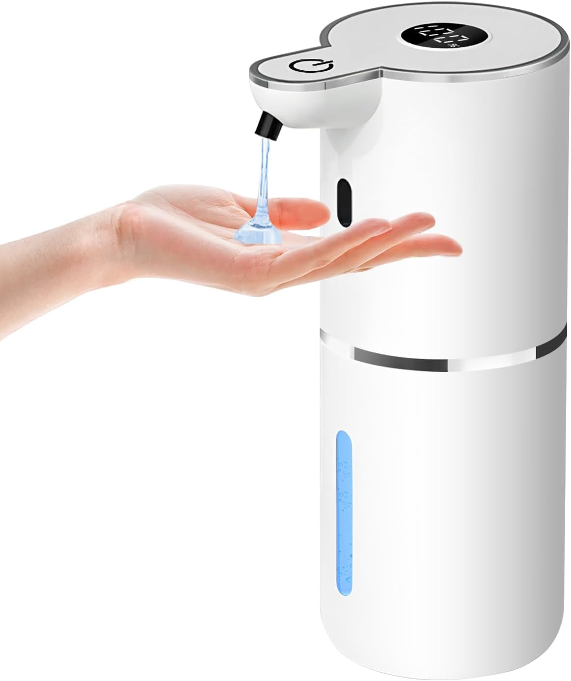 Automatic Liquid Soap Dispenser,6 Level Adjustable Liquid, Wall Mount Soap Dispenser,USB Rechargeable with LED Display,12.8oz/ 380ml Touchless Hand & Dish Dispenser for Bathroom, Kitchen