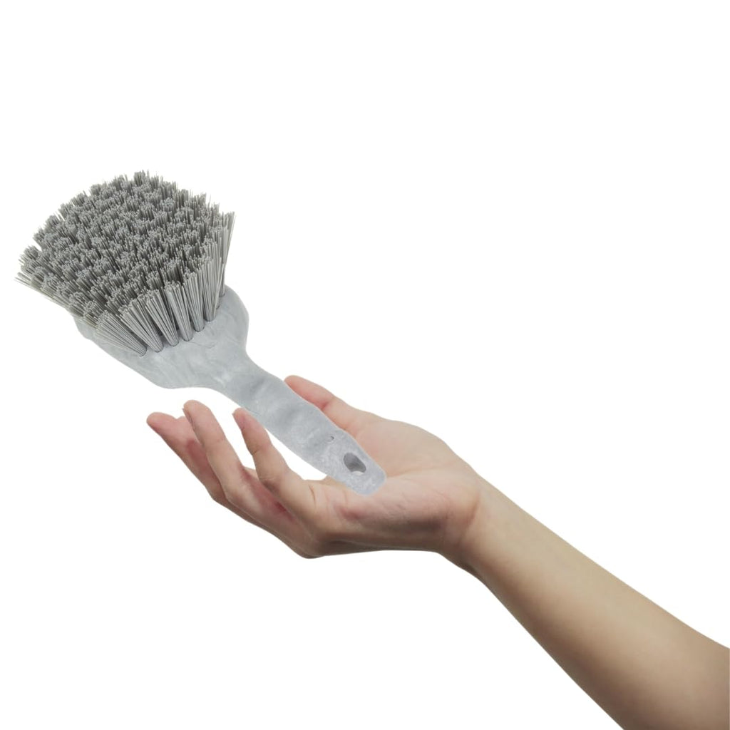 SPARTA 40541EC04 Plastic Scrub Brush, Utility Brush, Kitchen Brush With Hanging Hole For Cleaning, 8 Inches, Yellow