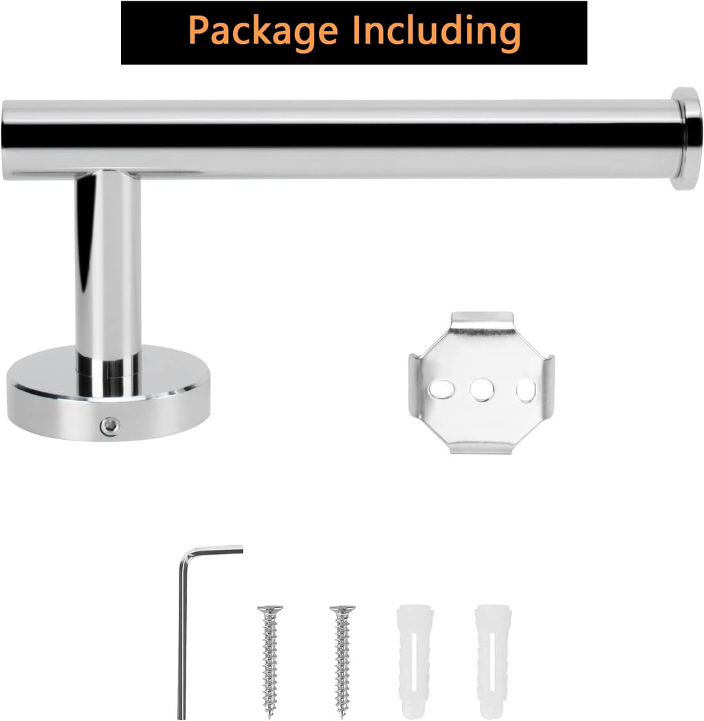 NearMoon Bathroom Toilet Paper Holder, Premium SUS304 Stainless Steel Rustproof Wall Mounted Toilet Roll Holder for Bathroom, Kitchen (2 Pack, Chrome Finish)