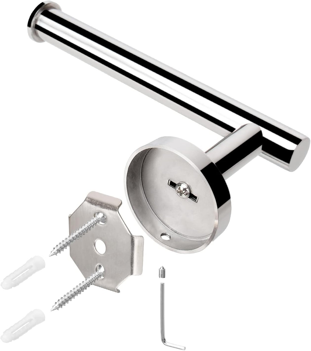 NearMoon Bathroom Toilet Paper Holder, Premium SUS304 Stainless Steel Rustproof Wall Mounted Toilet Roll Holder for Bathroom, Kitchen (3 Pack, Chrome Finish)