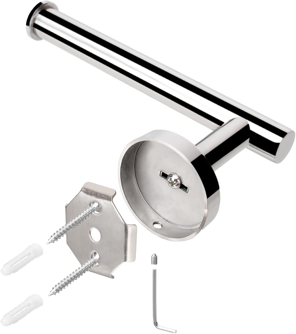 NearMoon Bathroom Toilet Paper Holder, Premium SUS304 Stainless Steel Rustproof Wall Mounted Toilet Roll Holder for Bathroom, Kitchen (3 Pack, Chrome Finish)