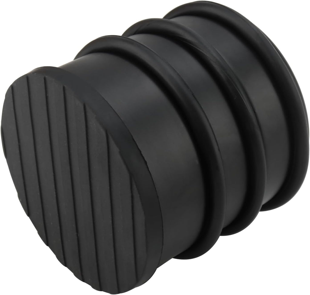 KINJOEK 4 PCS Heavy Duty No Drill Door Stopper, Stainless Steel Door Stop, Surrounded with Protective Rubber Bands Anti-Slip Door Wedge for Office, Home, Garage, Laundry Door, Black