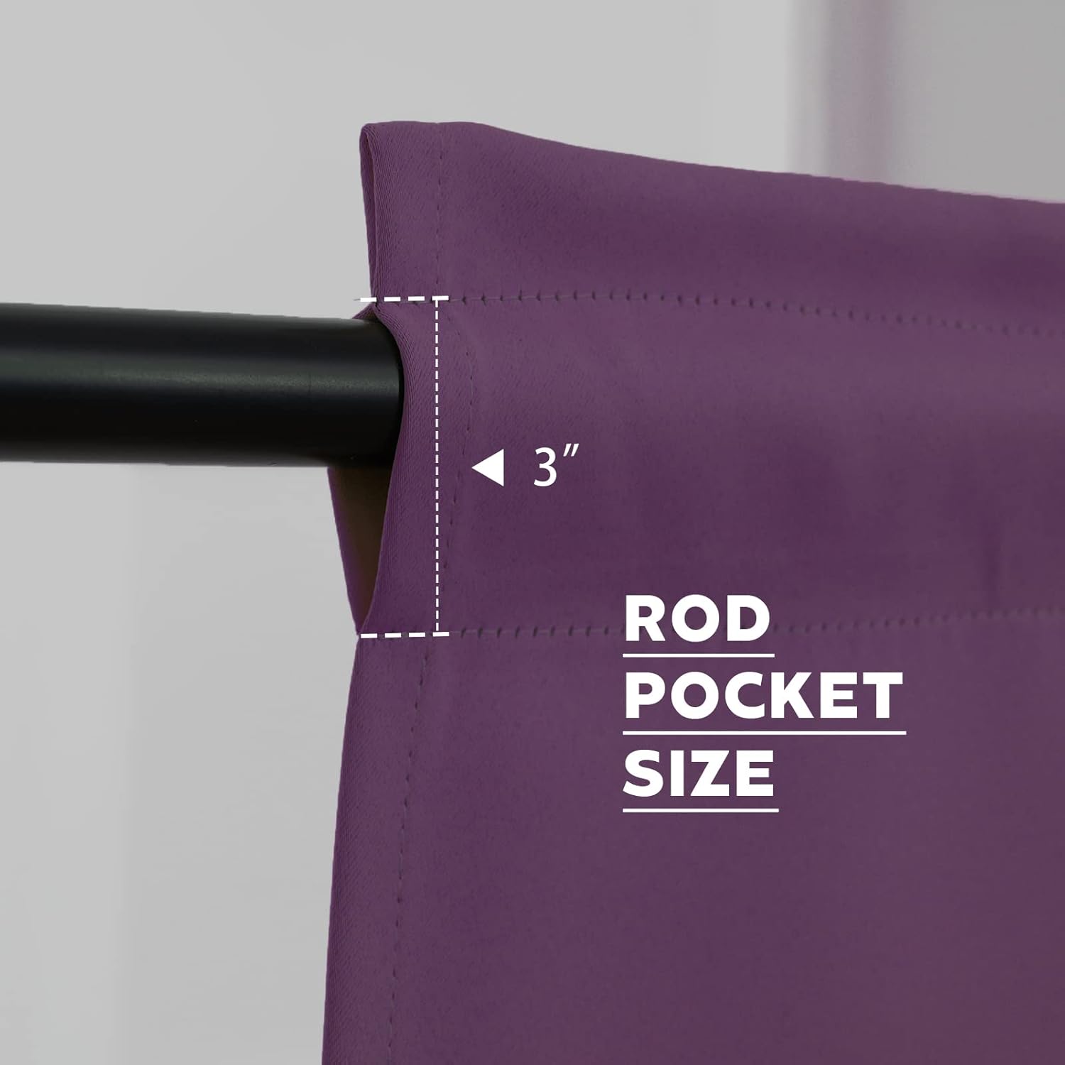 Pickluc Purple Cafe Half Window Curtain, 30 Inches Length, Rod Pocket Small Kitchen Blackout Curtain, 30" Wide and 30" Long, 2 Panels