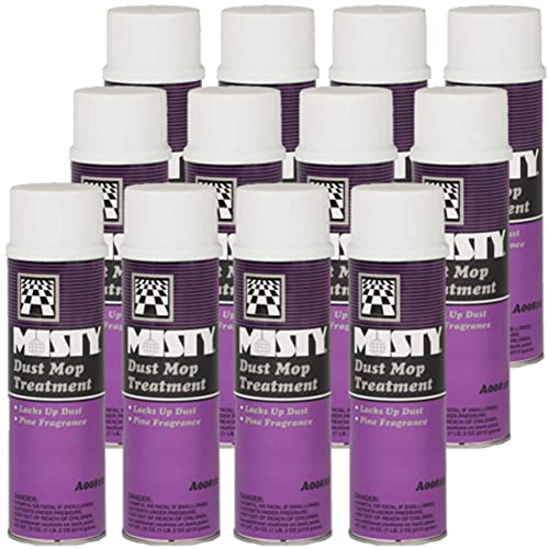 MISTY Dust Mop Treatment Spray - 18 oz (Case of 12) 1003402 - Janitorial Grade, Acts Like A Dust Magnet