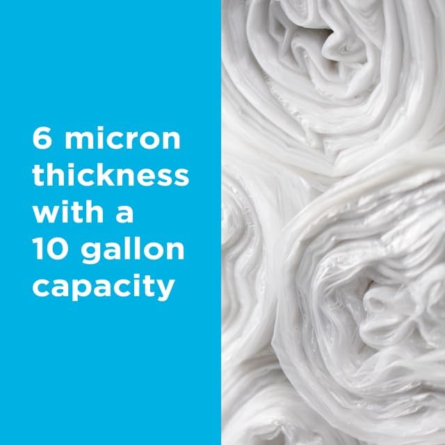 24" x 24" Clear Trash Bags, 6-10 Gallon Trash Bag, 1000 Count, 6 Micron, Value Pack, For Lightweight Trash for Small Wastebaskets, For Home and Office Use