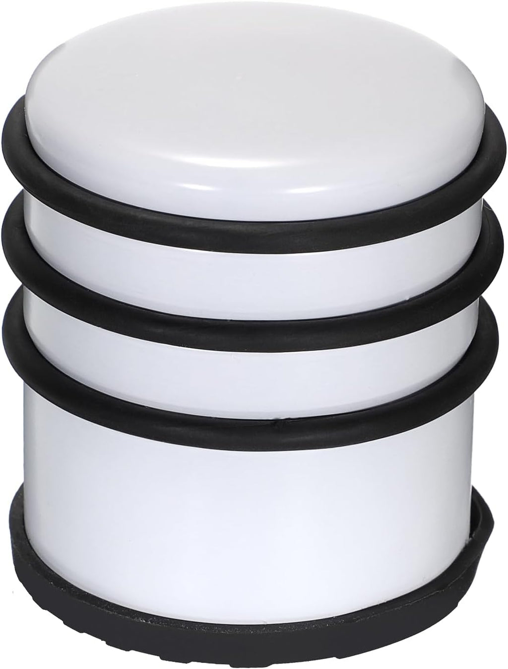 Sumnacon Heavy Duty Floor Door Stopper No Drill - Durability Stainless Steel Door Stop with Anti-Skid Rubber - Contemporary Safety Doorstop for Home Office Commercial Industrial,White