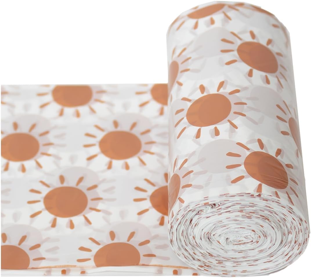 Happy Haven Bathroom Trash Bags for 2,3,4 Gallon Trash Can, Small Garbage Bags - Bedroom & Bathroom, Decorative Cute Wastebasket Liner - 50 Count (Sunshine Sublime)