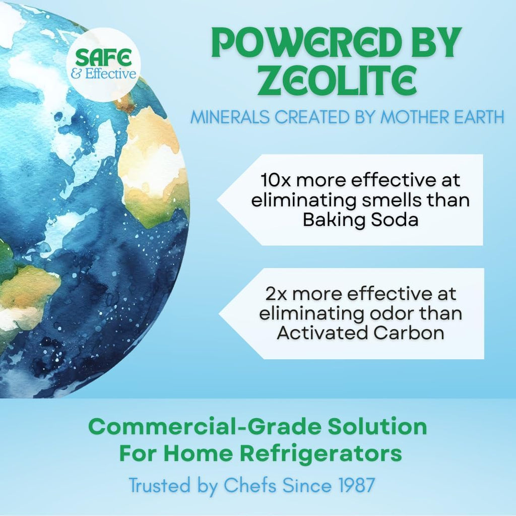 All-in-1 Refrigerator Deodorizer & Produce Saver by Polar Fresh – Fridge Odor Eliminator, Ethylene Gas Absorber, Fridge Moisture Absorber & Efficiency Booster; Surpasses Baking Soda & Charcoal