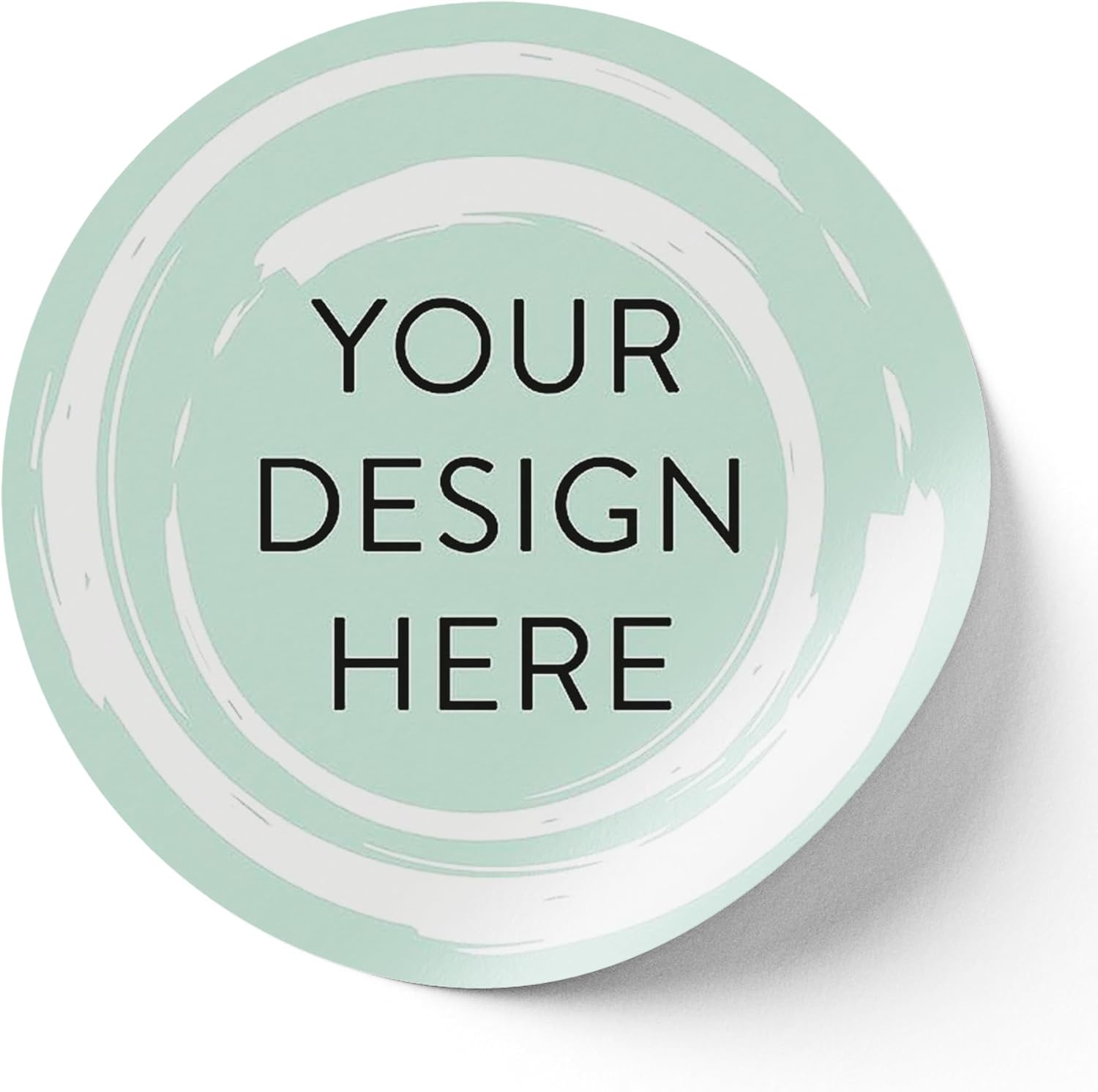 100 Custom Vinyl Stickers - Upload Your own Image, Text, Design, Logo - Personalized Logo Labels for Handmade, Packaging, Bottle, Jars, Candle, Brand Stickers (Mint, 1.5x1.5)