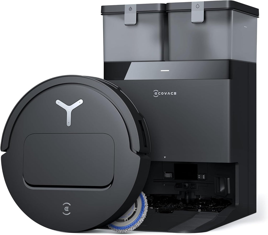 ECOVACS DEEBOT T50 PRO Omni Robot Vacuum and Mop, 3.19” Ultra-Slim, 15,000Pa Suction, ZeroTangle 2.0, TruEdge 2.0, AIVI 3D Obstacle Avoidance, Auto Mop Wash & Dry, Self-Emptying, Ideal for Pet Hair