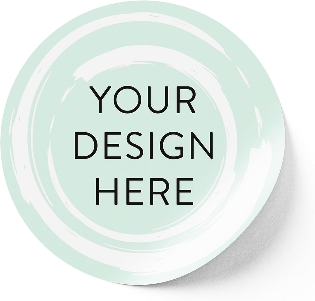 100 Custom Vinyl Stickers - Upload Your own Image, Text, Design, Logo - Personalized Logo Labels for Handmade, Packaging, Bottle, Jars, Candle, Brand Stickers (Mint, 3x3)