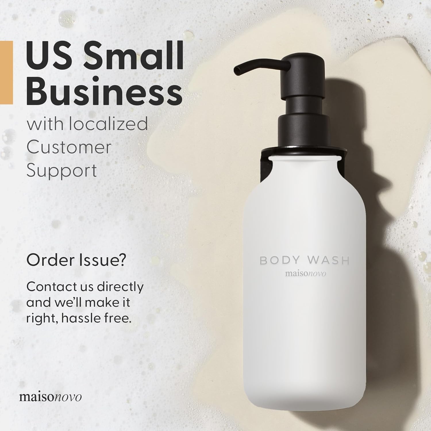 MaisoNovo Shampoo and Conditioner Dispenser - Shower Soap Dispenser Wall Mounted - 16.9 fl oz Set of 3 White Plastic Bottles Black Pump - 3 Chamber No Drill